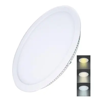 Solight WD144 LED mini panel CCT, podhledový, 24W, 1800lm, 3000K, 4000K, 6000K, kulatý