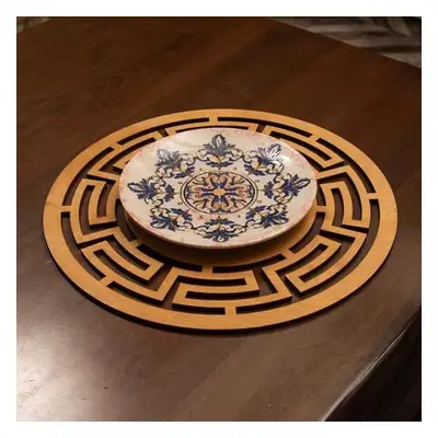 Hermia Table Mat Set (6 Pieces) Labyrinth - Honey