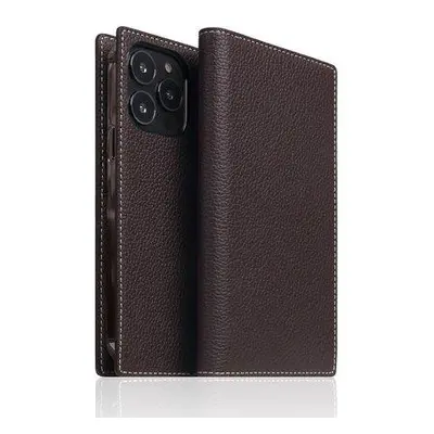 SLG Design puzdro D8 Full Grain Leather pre iPhone 14 Pro - Brown Cream