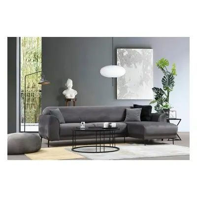 Atelier del Sofa Corner Sofa-Bed Image Corner Right ( L3-Chl ) - Anthracite