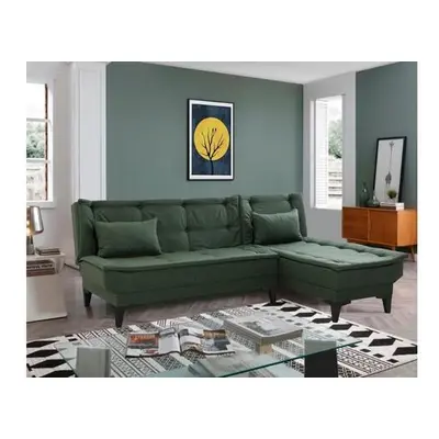 Atelier del Sofa Corner Sofa-Bed Santo-S - Green