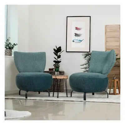 Atelier del Sofa Wing Chair Set Loly Set - Turquoise