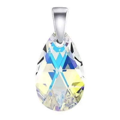 SILVEGO Stříbrný přívěsek Kapka Crystal AB vyrobený se SWAROVSKI ELEMENTS LSW109P