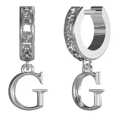 Guess Stylové ocelové náušnice s krystaly Huggie Me JUBE03148JWRHT/U