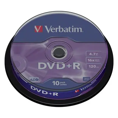 VERBATIM DVD+R 4,7GB/ 16x/ 10pack/ spindle, 43498