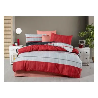 L'essentiel Maison Single Quilt Cover Set Atlas RedLight GreyBlack