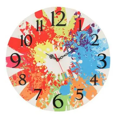 Wallity Decorative MDF Clock Ms-05 Multicolor