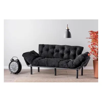 Atelier del Sofa 3-Seat Sofa-Bed Nitta Triple - Black