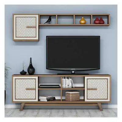 Hanah Home TV Unit Ayla - Walnut, Cream WalnutCream