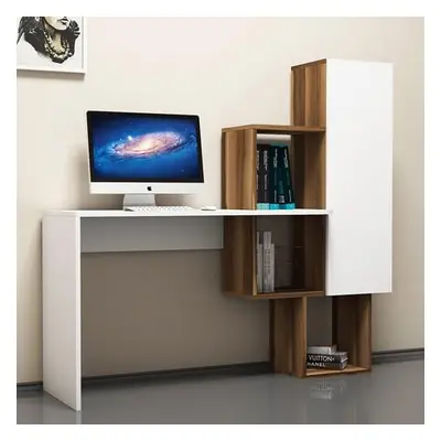 Hanah Home Study Desk Açelya - Walnut, White WalnutWhite