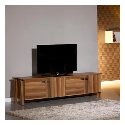 Hanah Home TV Stand Story 4 - Brown