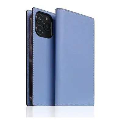 SLG Design puzdro D9 France Chevere Sully Leather Diary pre iPhone 14 Pro - Blue Vista