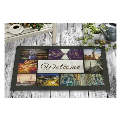 Aberto Design Pvc Doormat London Multicolor