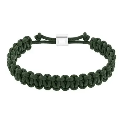 Tommy Hilfiger Zelený paracord náramek Braided 2790495