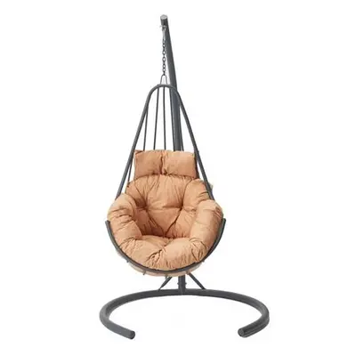 Hanah Home Garden Single Swing Chair Kırlangıç - Anthracite, Beige