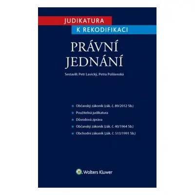 Judikatura k rekodifikaci Právní jednání