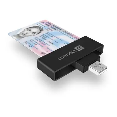 CONNECT IT USB čtečka eObčanek a čipových karet, ČERNÁ, CFF-3000-BK