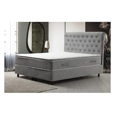 Hanah Home Single Mattress, Base & Headboard Sonata Set 90 x 190 - Grey