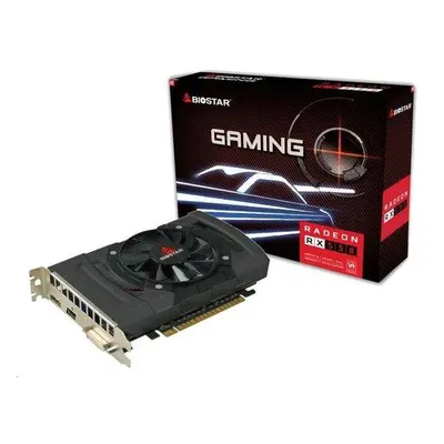 Biostar AMD Radeon RX550, 2GB, GDDR5, PCIE3 Fan HDMI DVI DP, RX550-2GB-2