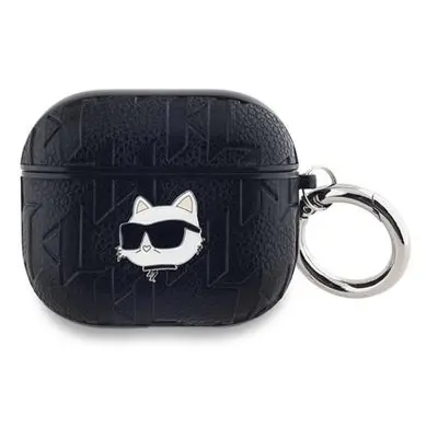 Karl Lagerfeld PU Embossed Choupette Head Pouzdro pro AirPods 3 KLA3PGCHPK