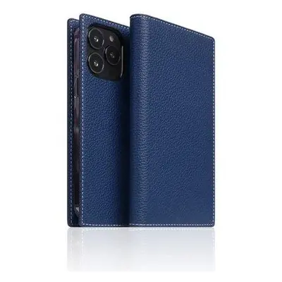 SLG Design puzdro D8 Full Grain Leather pre iPhone 13 Pro - Navy Blue