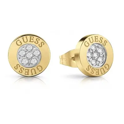 Guess Pozlacené náušnice pecky s krystaly Swarovski UBE78023