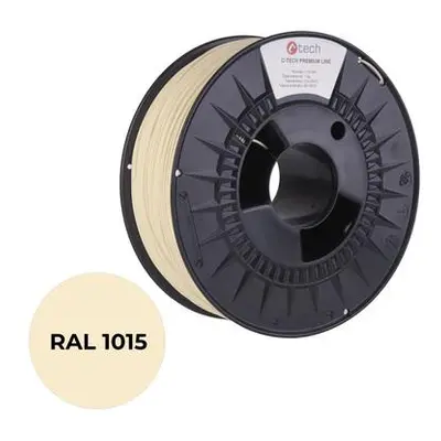 Tisková struna (filament) C-TECH PREMIUM LINE, PLA, slonová kost světlá, RAL1015, 1,75mm, 1kg, 3