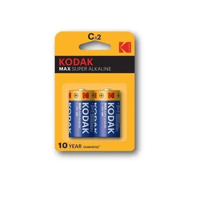 Baterie Kodak monočlánek C MAX alkalická 2 ks, blistr