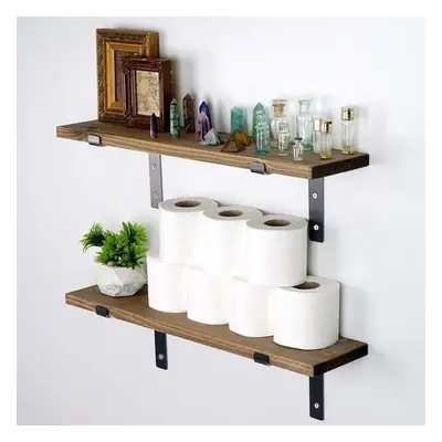 Hanah Home Decorative Wooden Wall Shelf LAM004 BlackWalnut