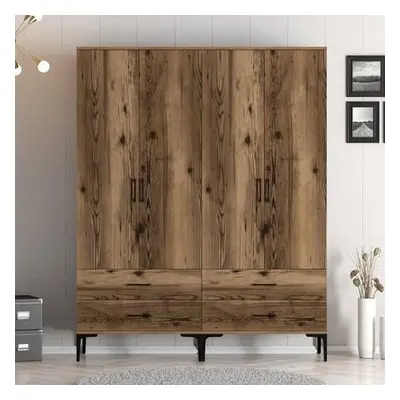 Hanah Home Wardrobe Kumsal TT - Walnut