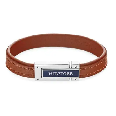 Tommy Hilfiger Světle hnědý kožený náramek pro muže 2790560