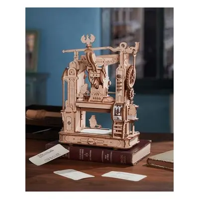 RoboTime 3D dřevěné mechanické puzzle Tiskařský lis