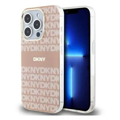 DKNY PC/TPU Repeat Pattern Tonal Stripe Magsafe Zadní Kryt pro iPhone 14 Pro Pink