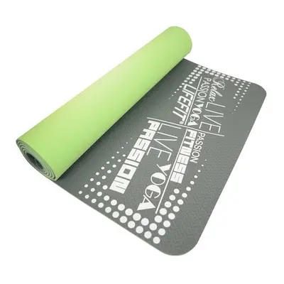 LIFEFIT YOGA MAT TPE zelená / šedá