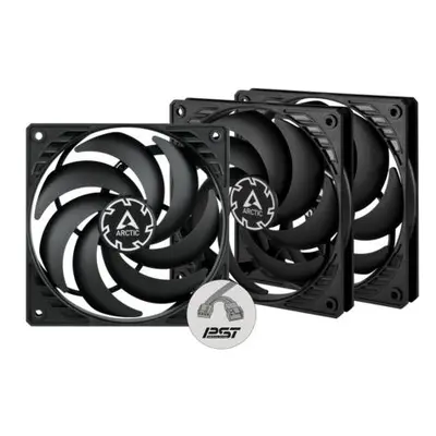 ARCTIC ventilátor P12 Slim PWM PST 3-Pack, 120mm, 4pin, PWM, černá, ACFAN00275A