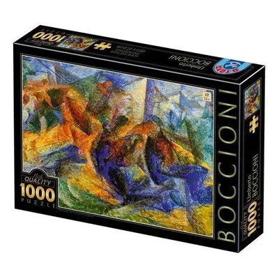 D-TOYS Puzzle Kůň a jezdec a budovy 1000 dílků