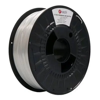 Tisková struna (filament) C-TECH PREMIUM LINE, Silk PLA, dopravní bílá, RAL9003, 1,75mm, 1kg, 3D