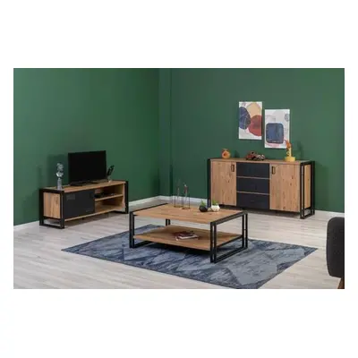 Hanah Home Living Room Furniture Set Cosmo Takım 26 Atlantic PineBlack