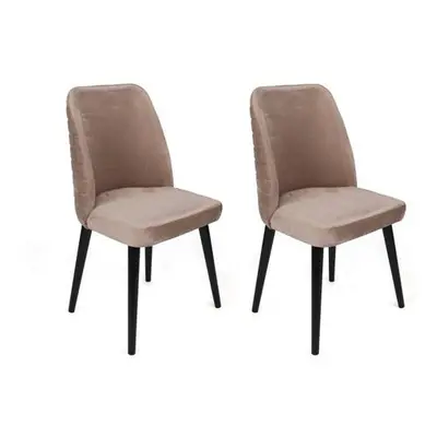 Hanah Home Chair Set (2 Pieces) Tutku-304 V2 BeigeBlack