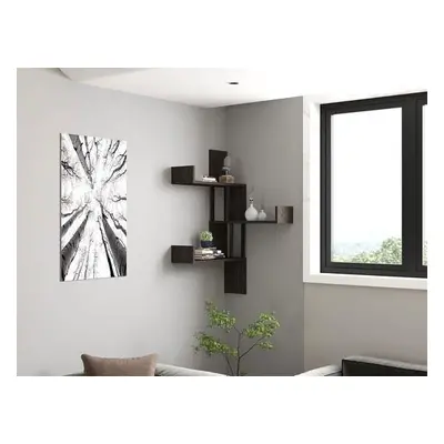 Hanah Home Wall Shelf Bombe- Anthracite