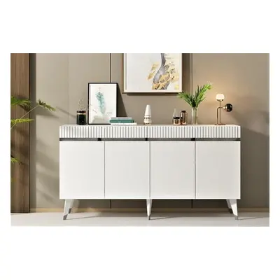 Hanah Home Console Defne - White, Silver WhiteSilver