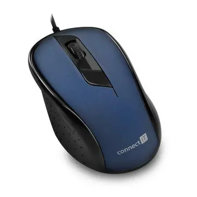 CONNECT IT Optická myš, ergonomická, USB, modrá, CMO-1200-BL