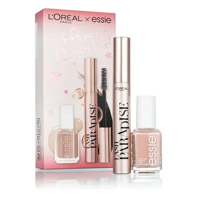 L'Oréal Paris Merry Christmas! odstín Black řasenka Lash Paradise 6,4 ml + lak na nehty Essie Na