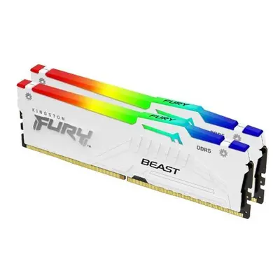 Kingston FURY Beast EXPO/DDR5/64GB/5600MHz/CL36/2x32GB/RGB/White, KF556C36BWEAK2-64