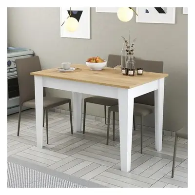 Hanah Home Kitchen Table Kiev 512 - White, Oak WhiteOak