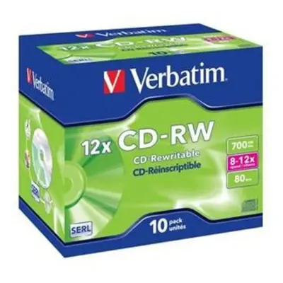 VERBATIM CD-RW80 700MB/ 12x/ 80min/ jewel/ 10pack, 43148