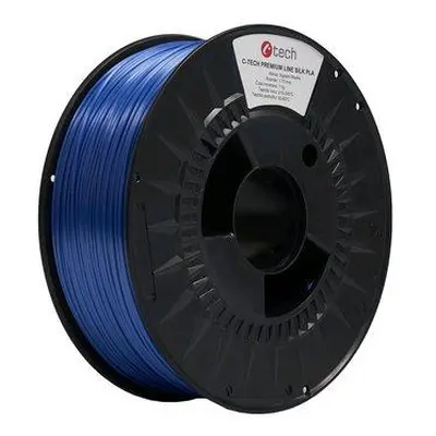 Tisková struna (filament) C-TECH PREMIUM LINE, Silk PLA, signální modrá, RAL5005, 1,75mm, 1kg, 3