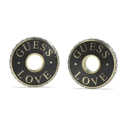 Guess Originální pozlacené náušnice Love JUBE04084JWYGBKT/U