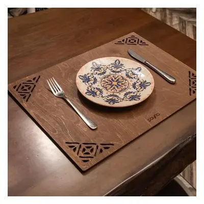 Hermia Table Mat Set (6 Pieces) Corpat - Wenge