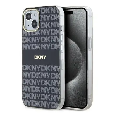 DKNY PC/TPU Repeat Pattern Tonal Stripe Magsafe Zadní Kryt pro iPhone 15 Black